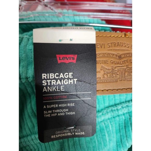 Levi’s Ribcage Straight Ankle Corduroy Pants Women’s Size 27. B20 - Picture 6 of 9